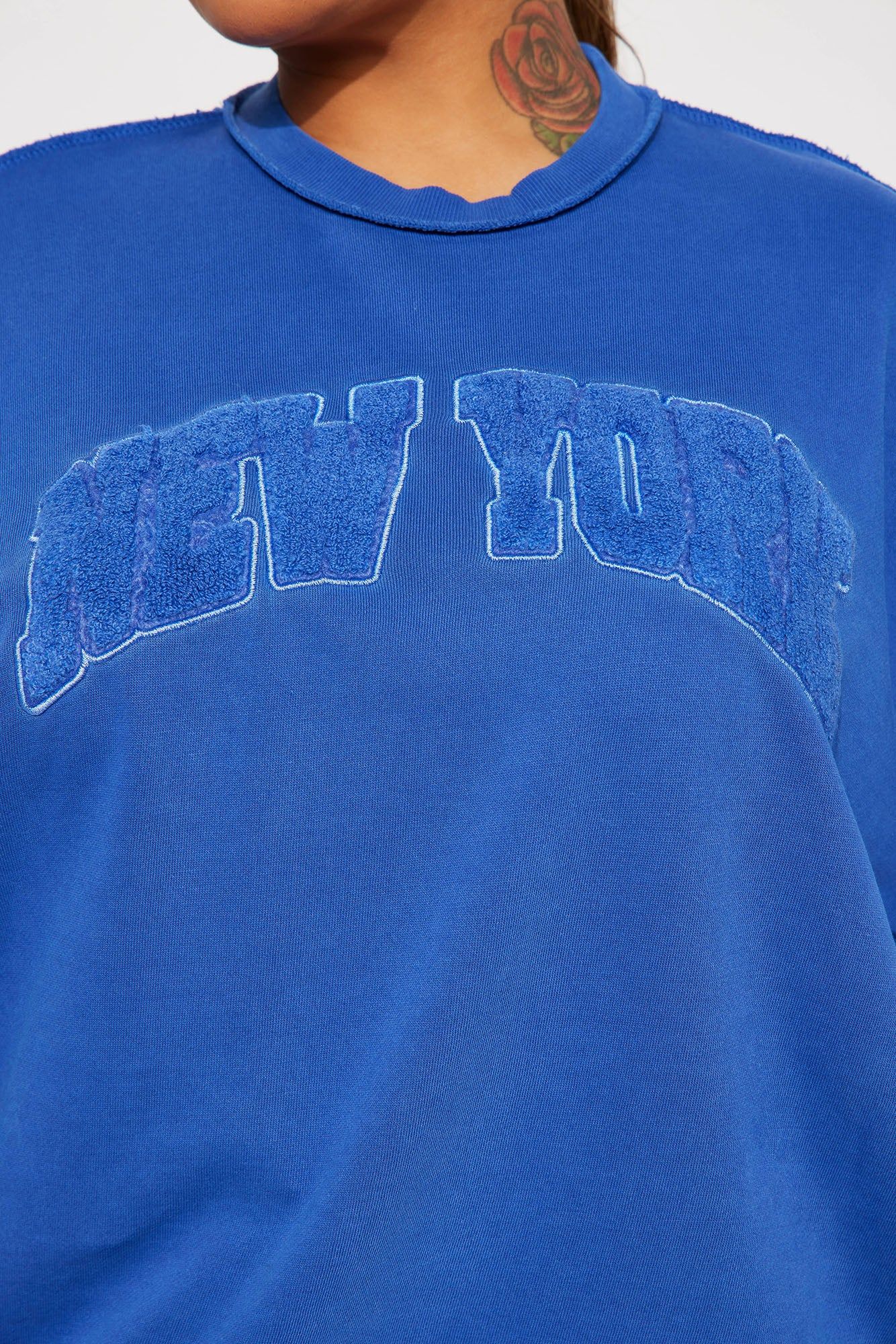 New York Washed Sweatshirt - Royal sold by Fashion Nova product image thumbnail 7