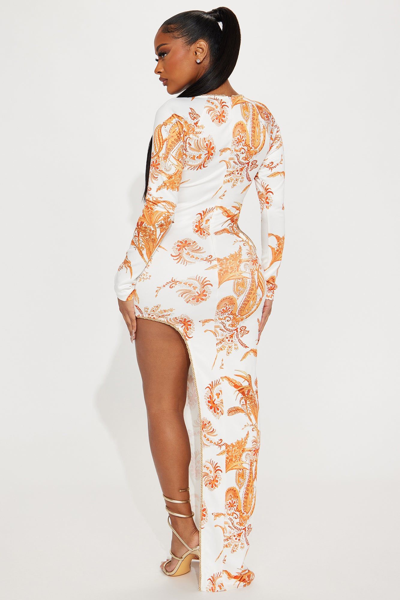 Heather Cutout Maxi Dress - Orange/combo sold by Fashion Nova product image thumbnail 4