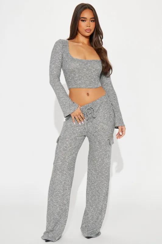 Wanderlust Cargo Pant Set - Grey sold by Fashion Nova