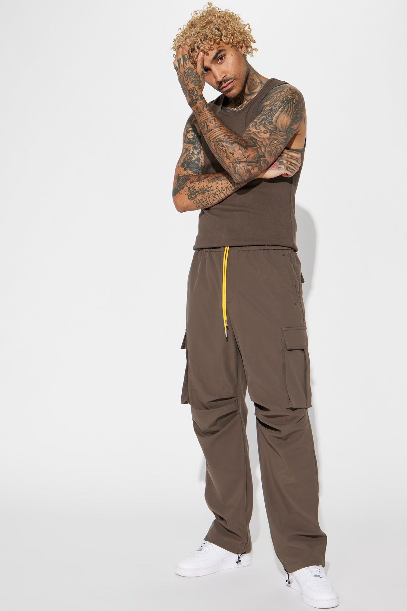 Fool For You Nylon Cargo Pants - Brown sold by Fashion Nova product image thumbnail 3