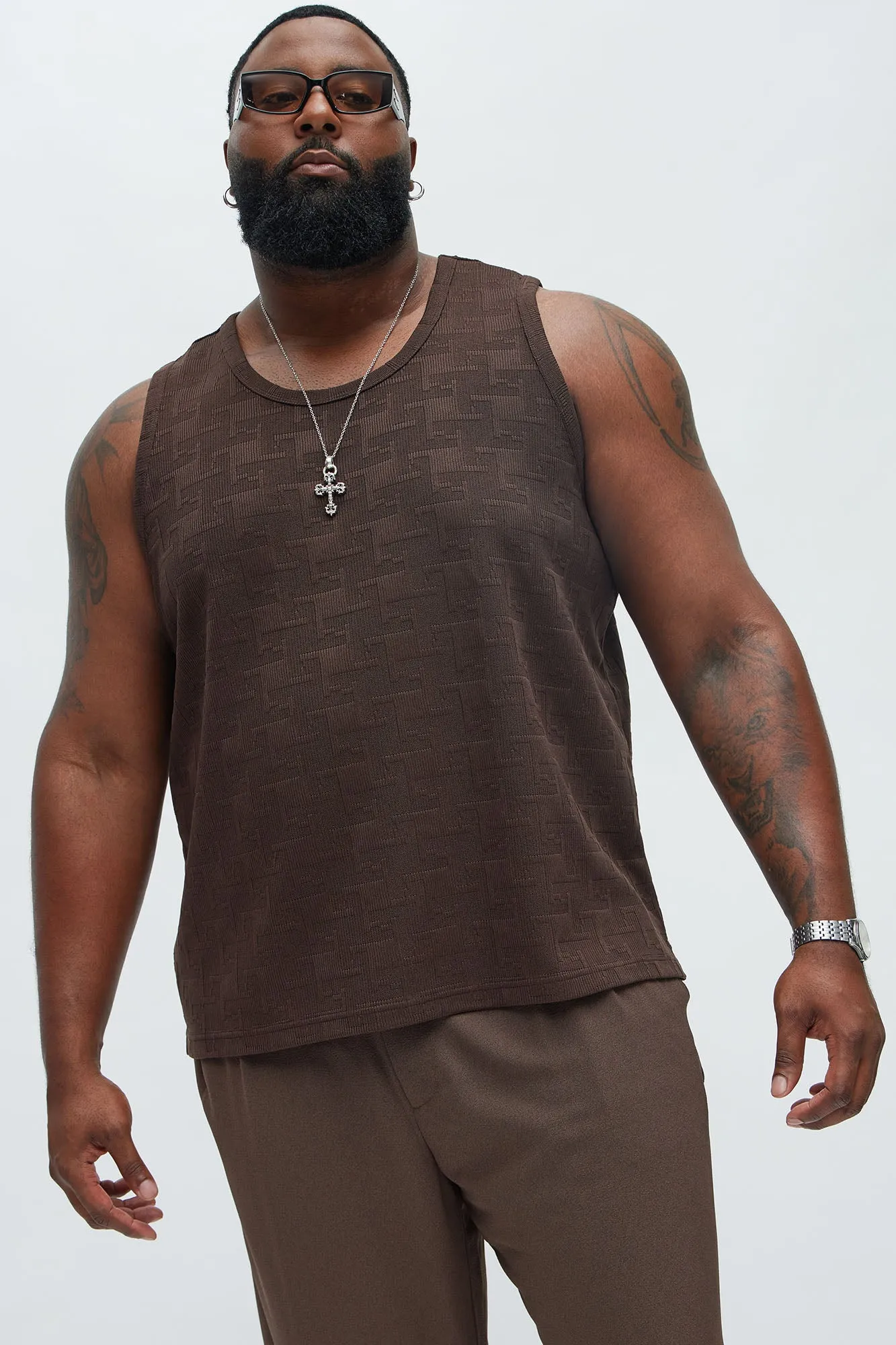 Ethel Textured Relaxed Tank - Brown sold by Fashion Nova product image thumbnail 5