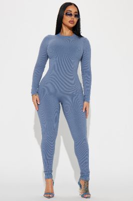 Maribel Snatched Jumpsuit - Charcoal sold by Fashion Nova