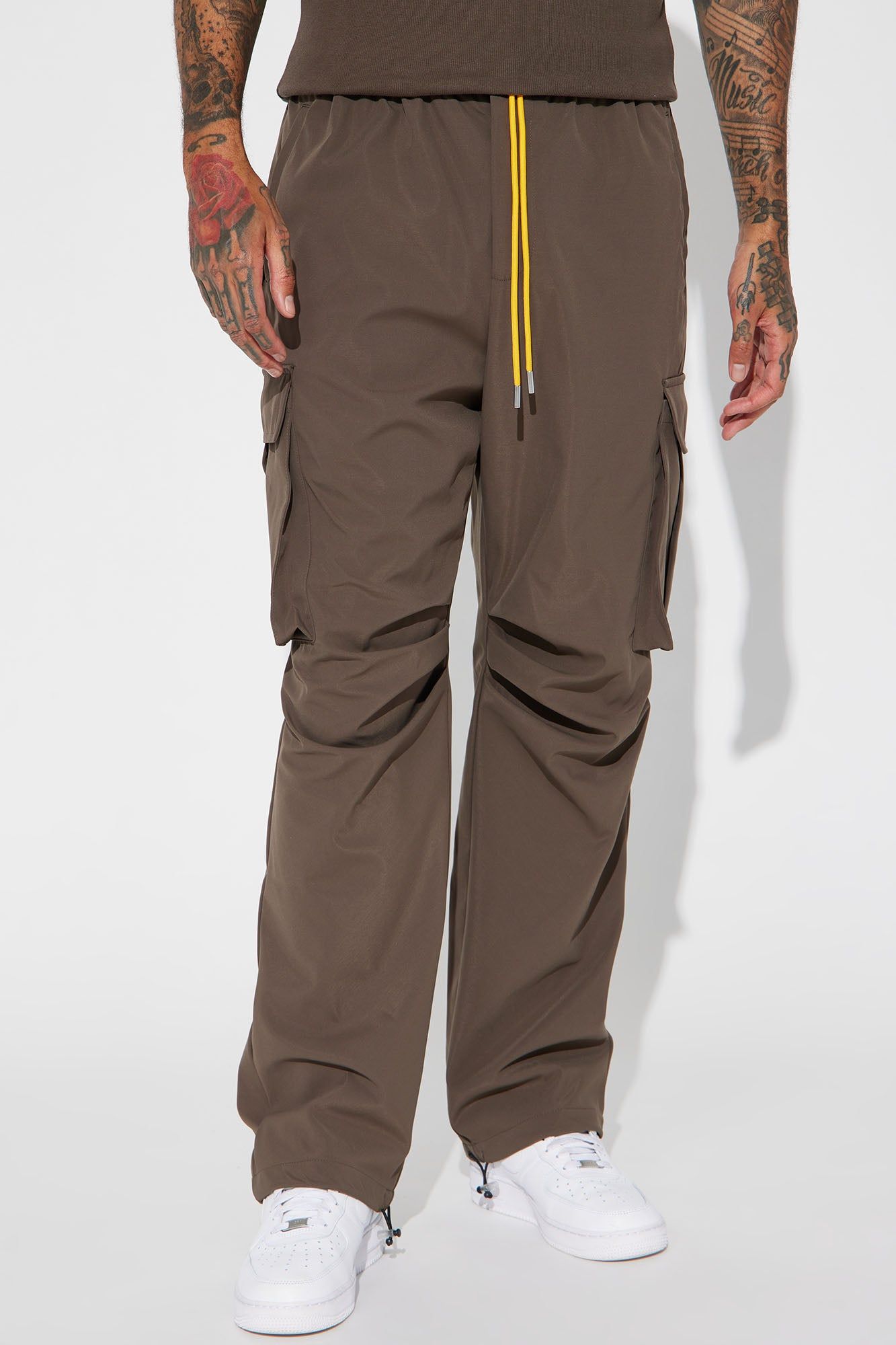Fool For You Nylon Cargo Pants - Brown sold by Fashion Nova