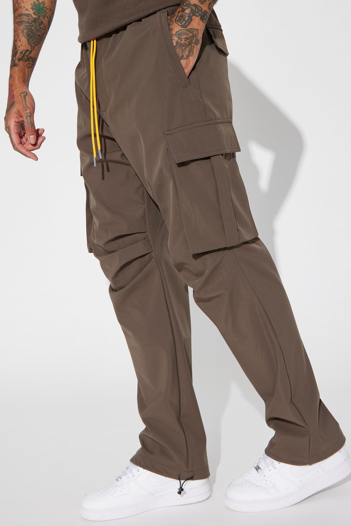 Fool For You Nylon Cargo Pants - Brown sold by Fashion Nova product image thumbnail 4