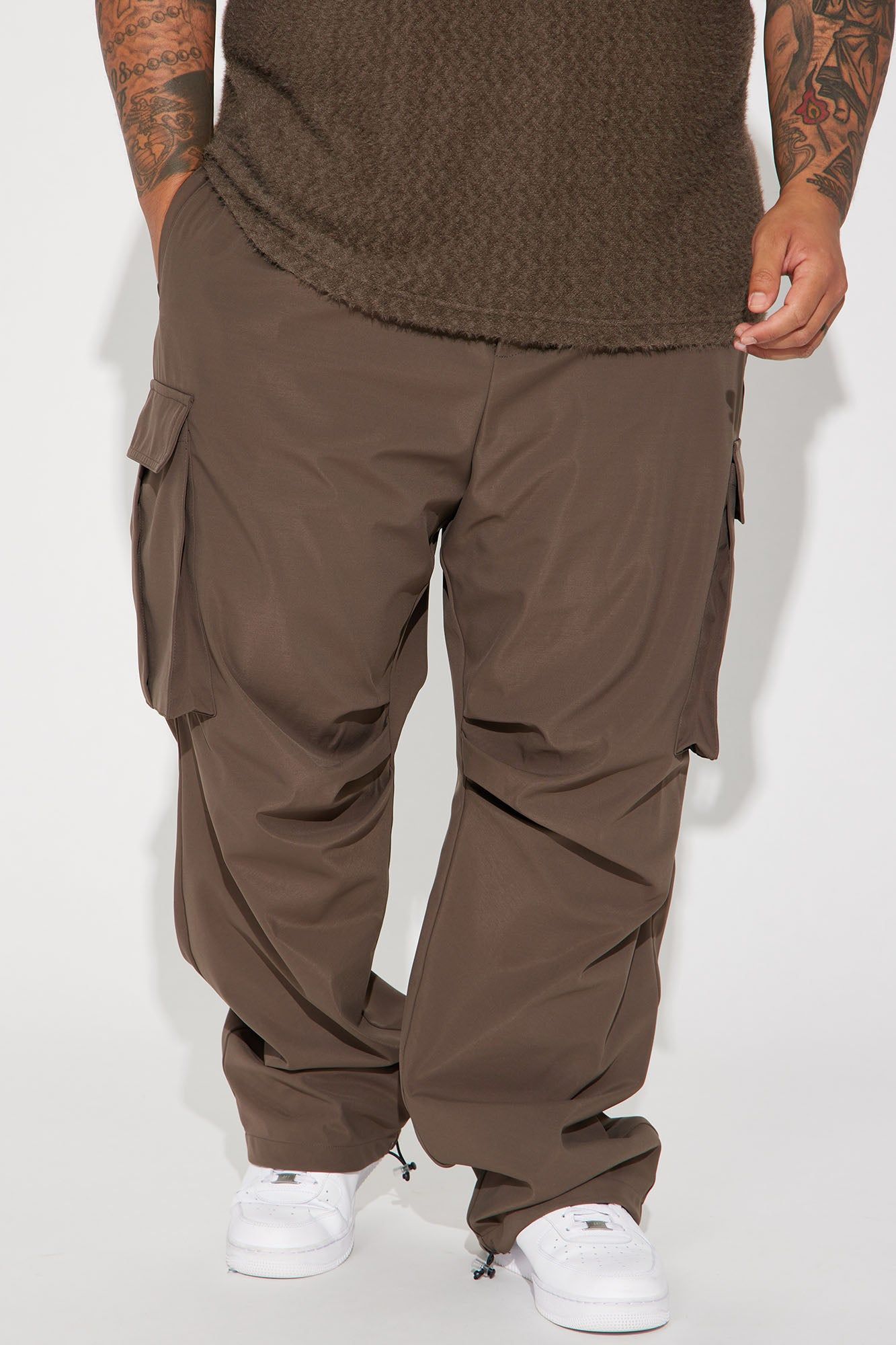 Fool For You Nylon Cargo Pants - Brown sold by Fashion Nova product image thumbnail 2