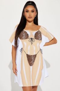 Wild Thing Body PJ Sleep Shirt - Brown/combo sold by Fashion Nova