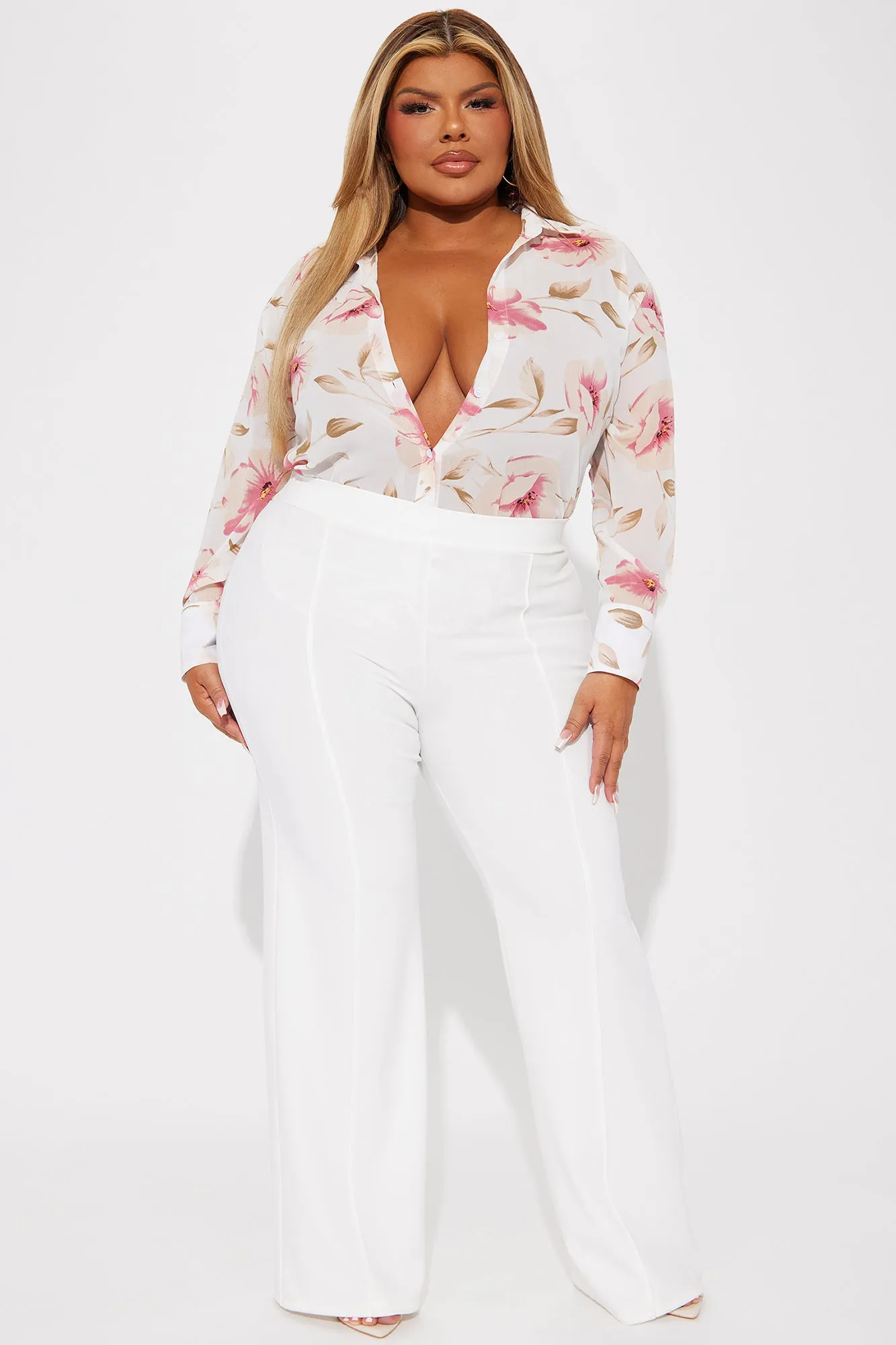 La Fleur Floral Shirt - Ivory/combo sold by Fashion Nova product image thumbnail 5