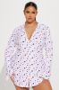 Love This Bed PJ Sleep Shirt - White/combo sold by Fashion Nova