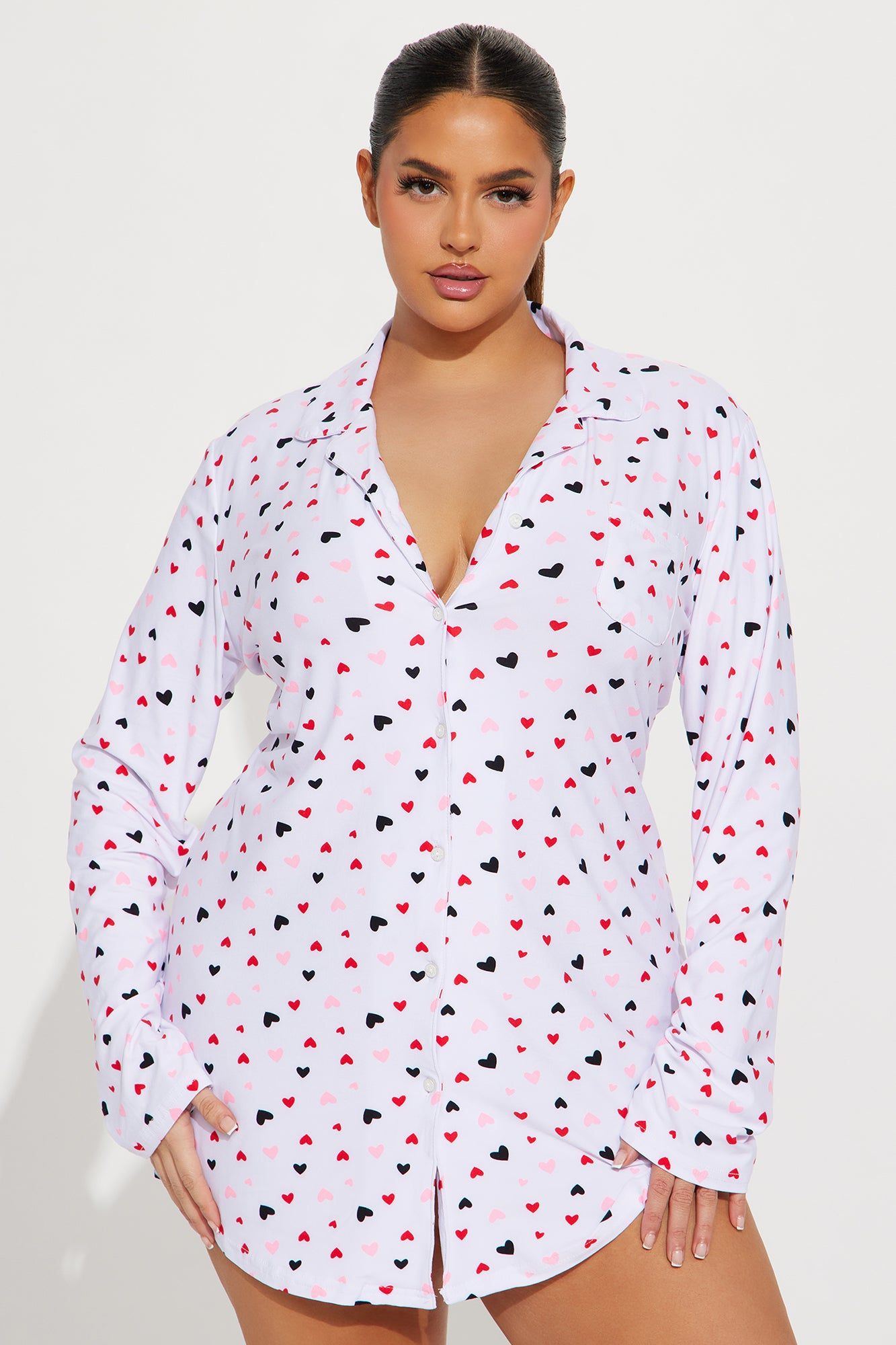 Love This Bed PJ Sleep Shirt - White/combo sold by Fashion Nova product image thumbnail 4