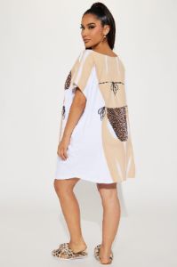 Wild Thing Body PJ Sleep Shirt - Brown/combo sold by Fashion Nova