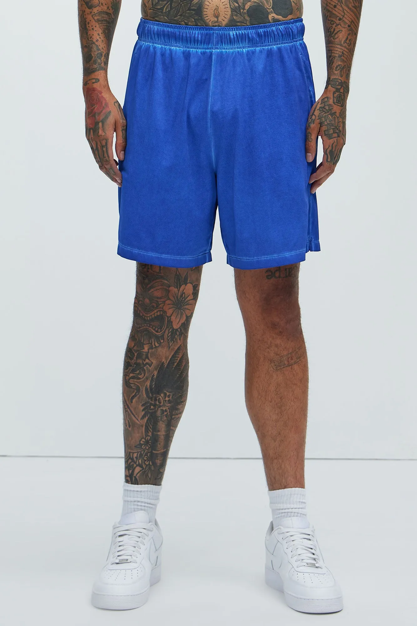 Dirty Dye Mesh Short - Blue sold by Fashion Nova product image thumbnail 3