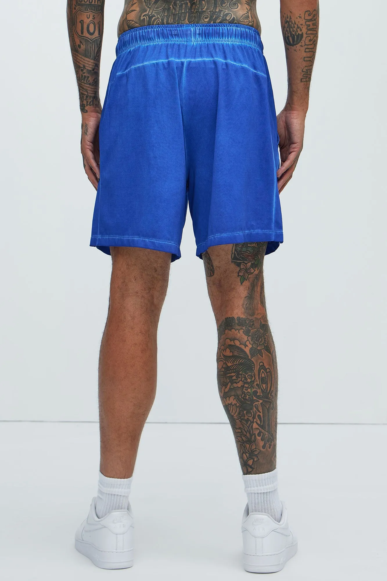 Dirty Dye Mesh Short - Blue sold by Fashion Nova product image thumbnail 4