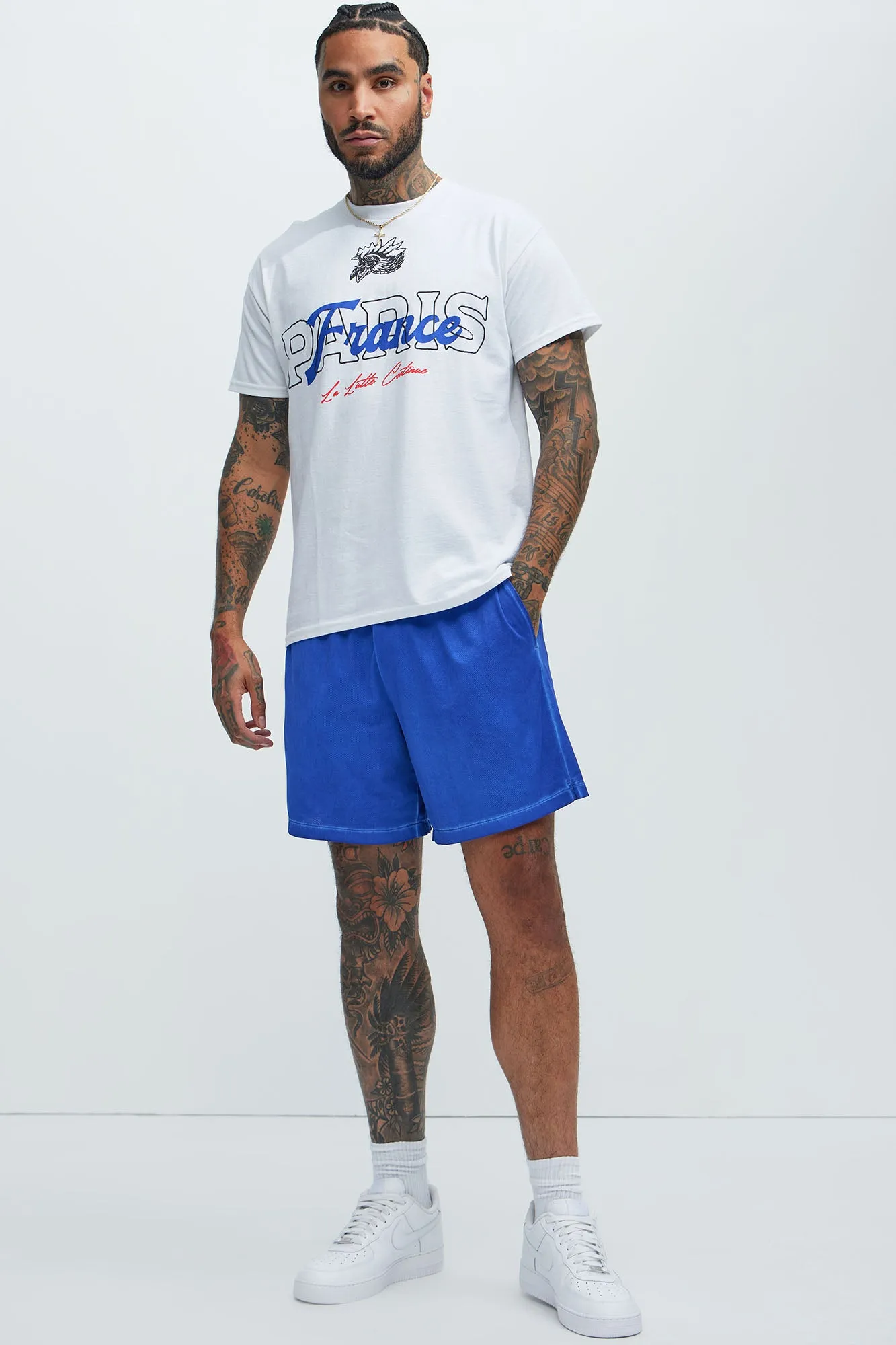 Dirty Dye Mesh Short - Blue sold by Fashion Nova product image thumbnail 2