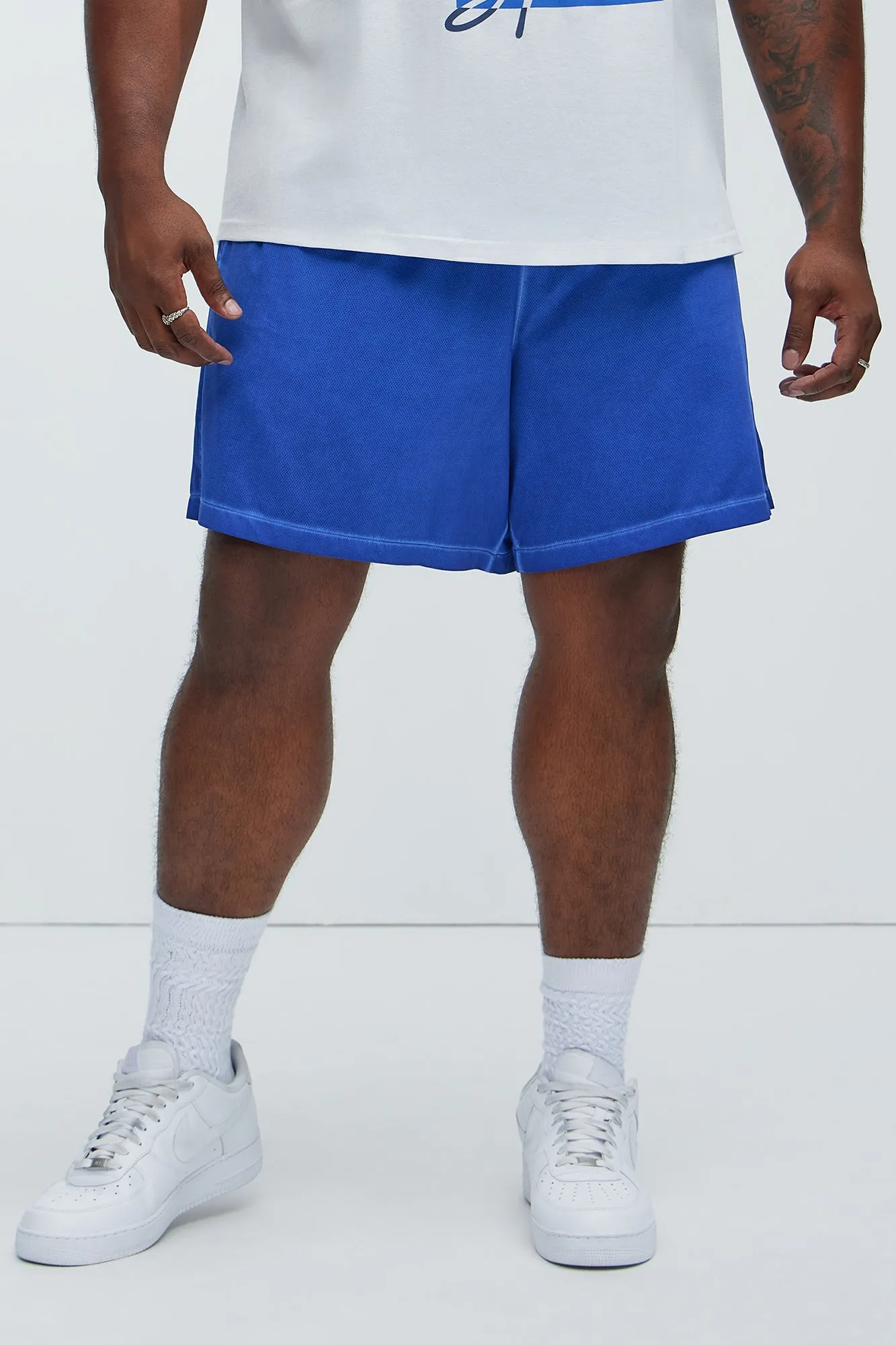 Dirty Dye Mesh Short - Blue sold by Fashion Nova product image thumbnail 5