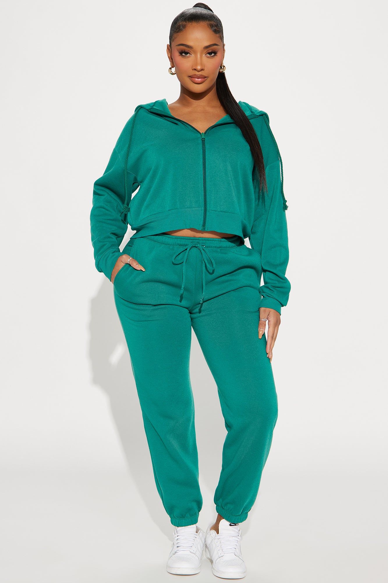 Game On Fleece Jogger Set - Jade sold by Fashion Nova