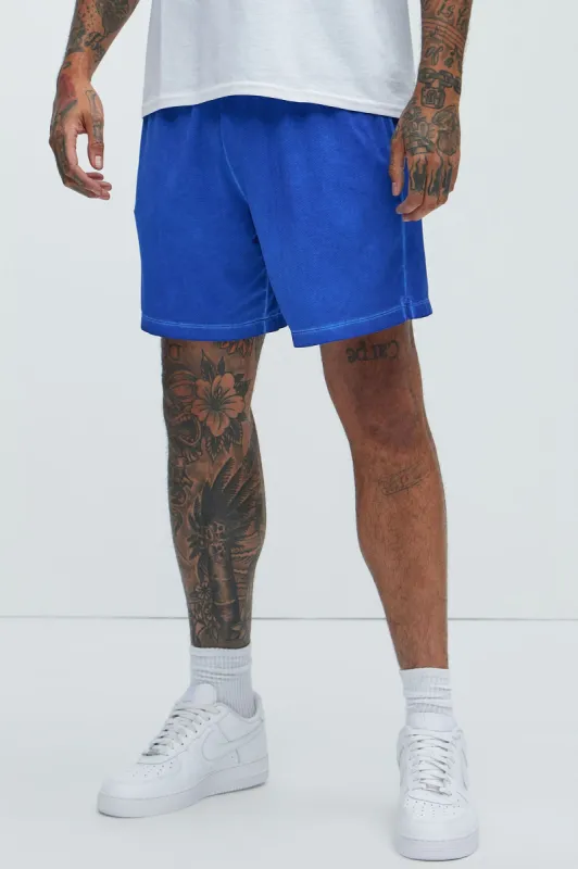 Dirty Dye Mesh Short - Blue sold by Fashion Nova