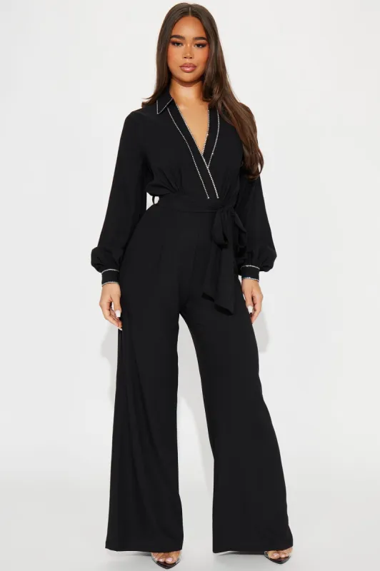 Secret Identity Jumpsuit - Black sold by Fashion Nova
