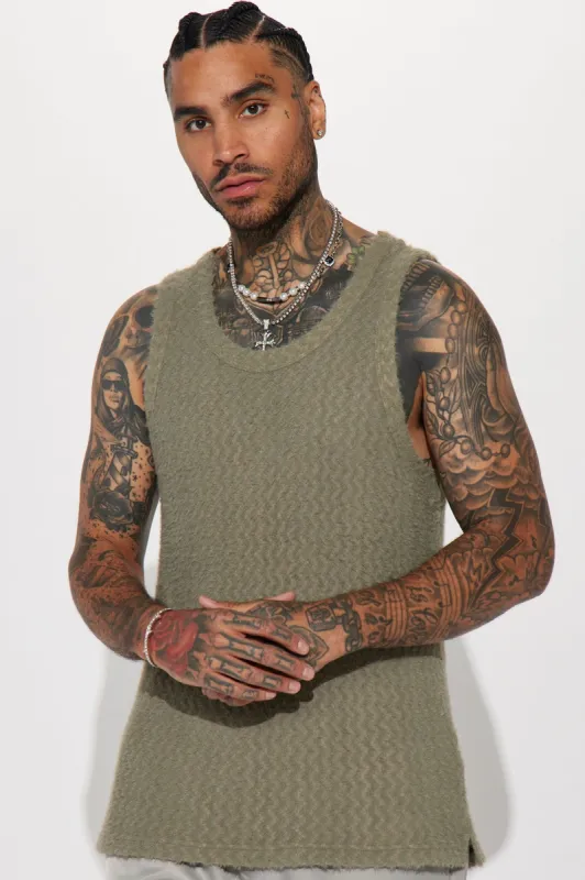 Beach Bum Comfy Tank - Olive sold by Fashion Nova