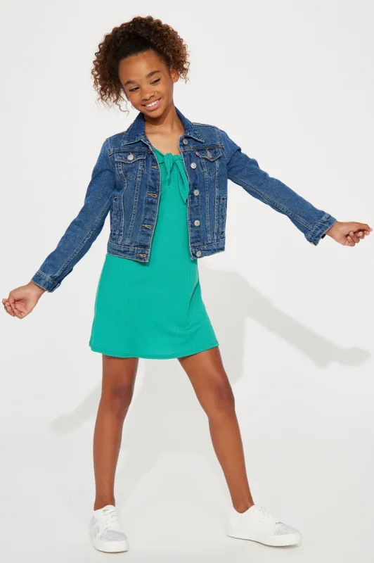 Mini Buttercup Ribbed Knit Dress - Kelly Green sold by Fashion Nova