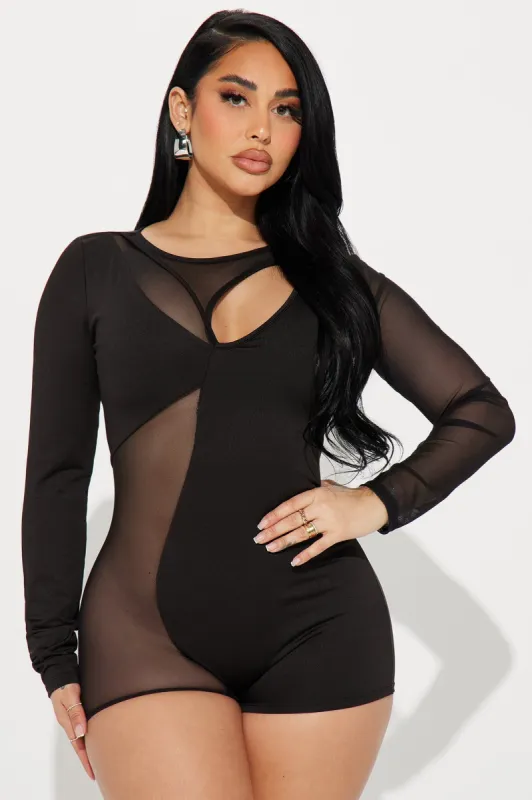 Idea Of You Romper - Black sold by Fashion Nova