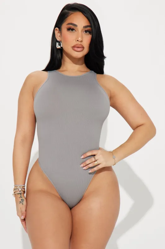 Sienna Seamless Bodysuit - Grey sold by Fashion Nova