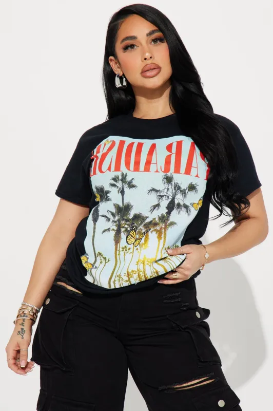 LA Paradise Short Sleeve Tee - Black sold by Fashion Nova
