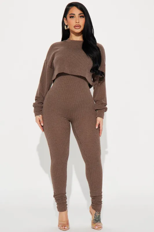 Kyra 2 Piece Jumpsuit Set - Brown sold by Fashion Nova