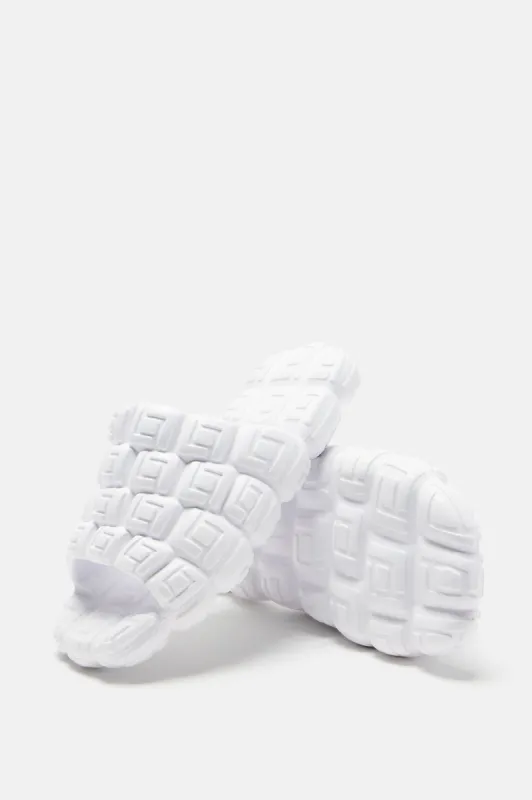 Honest Opinion Casual Slides - White sold by Fashion Nova