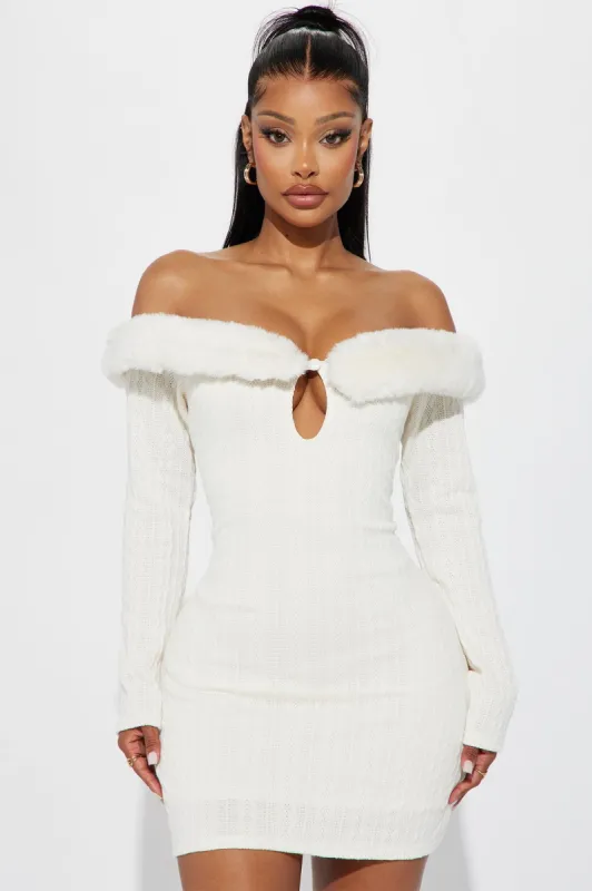 Alexis Sweater Mini Dress - Cream sold by Fashion Nova