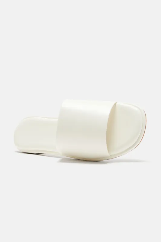 Got To See You Flat Sandals - White sold by Fashion Nova