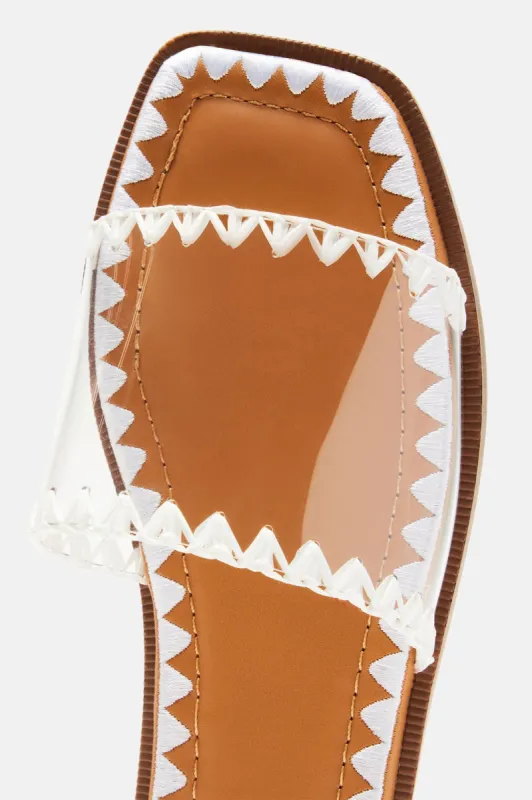 Alexia Flat Sandals - White sold by Fashion Nova