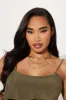 Green Iris Necklace - Gold/Green sold by Fashion Nova