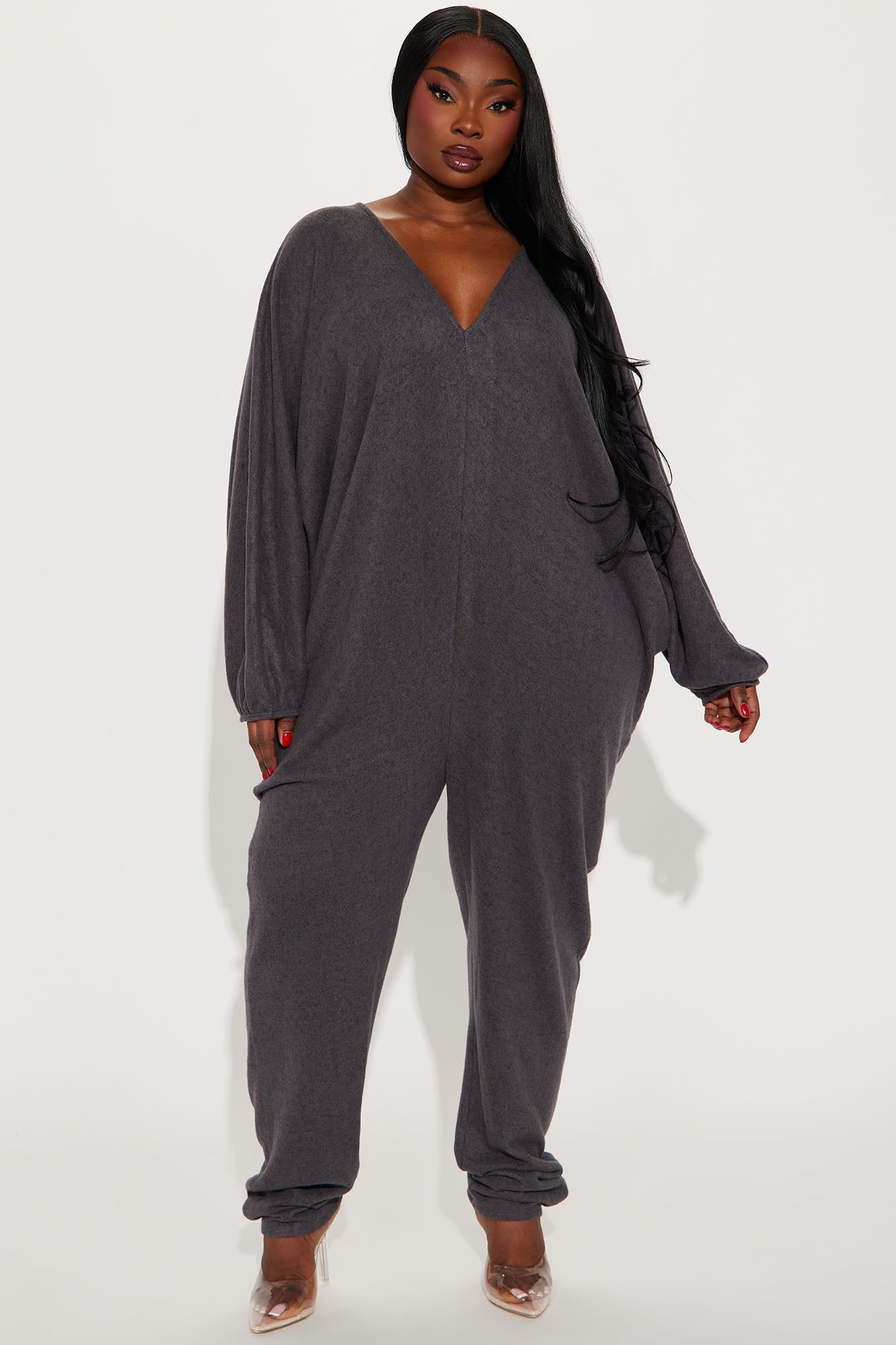 Casual Chic Jumpsuit - Charcoal sold by Fashion Nova product image thumbnail 4