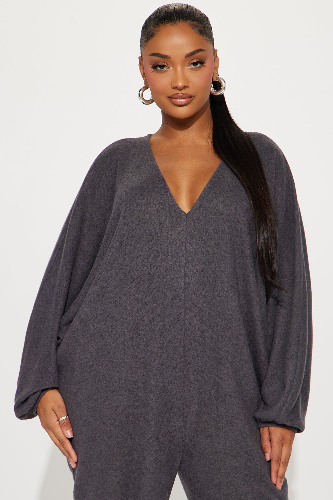 Casual Chic Jumpsuit - Charcoal sold by Fashion Nova product image thumbnail 2