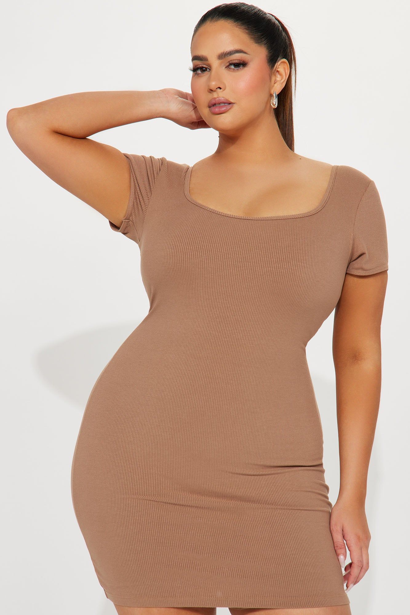 Adriana Shapewear Mini Dress - Mocha sold by Fashion Nova product image thumbnail 4