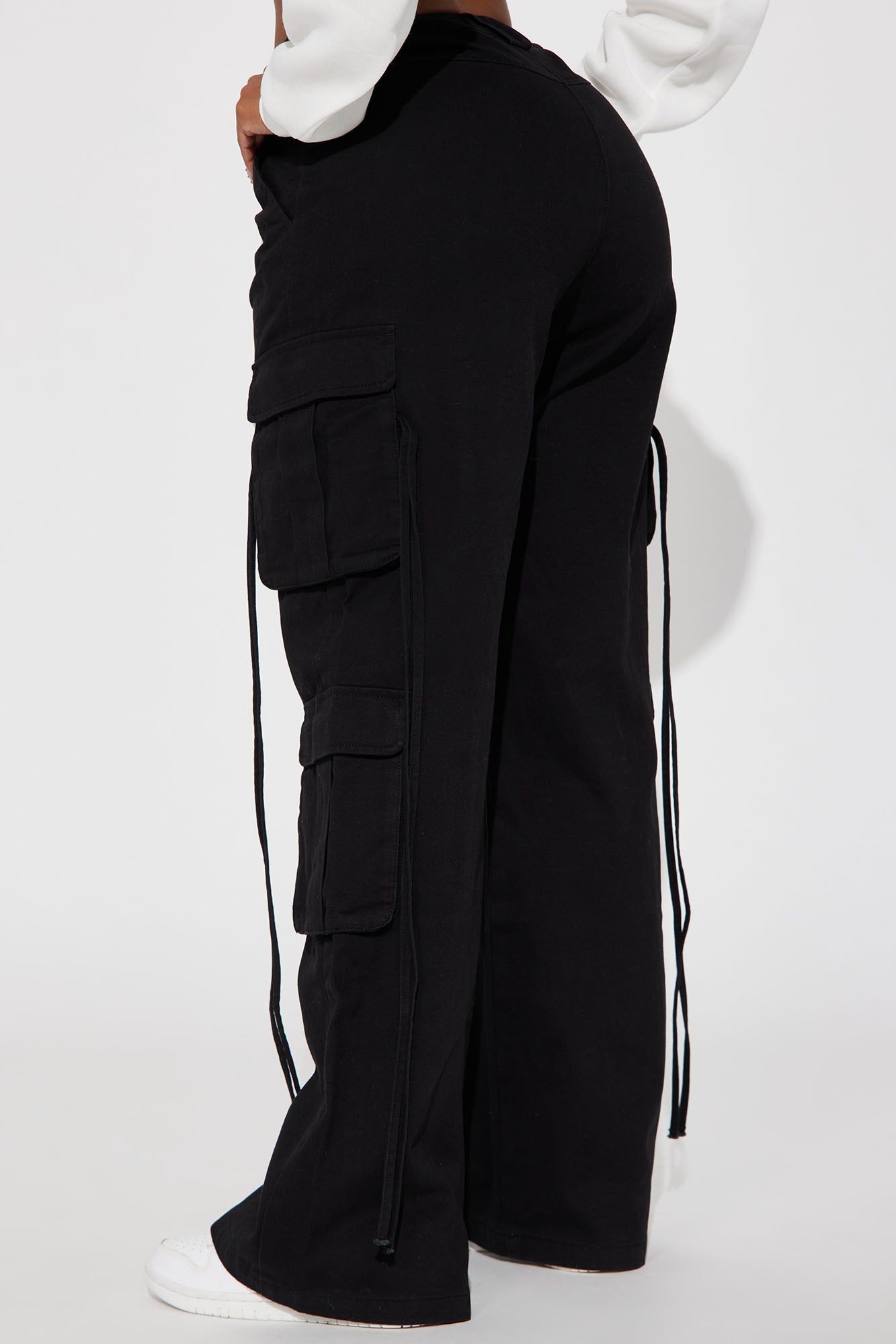 Petite Golden Hour Wide Leg Cargo Pant - Black sold by Fashion Nova product image thumbnail 3