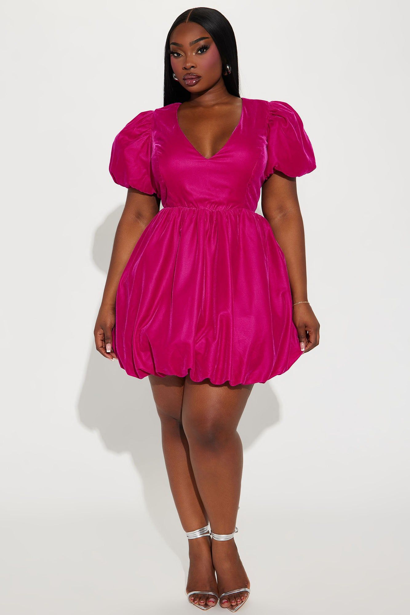 Always Bubbly Velvet Micro Mini Dress - Hot Pink sold by Fashion Nova product image thumbnail 4