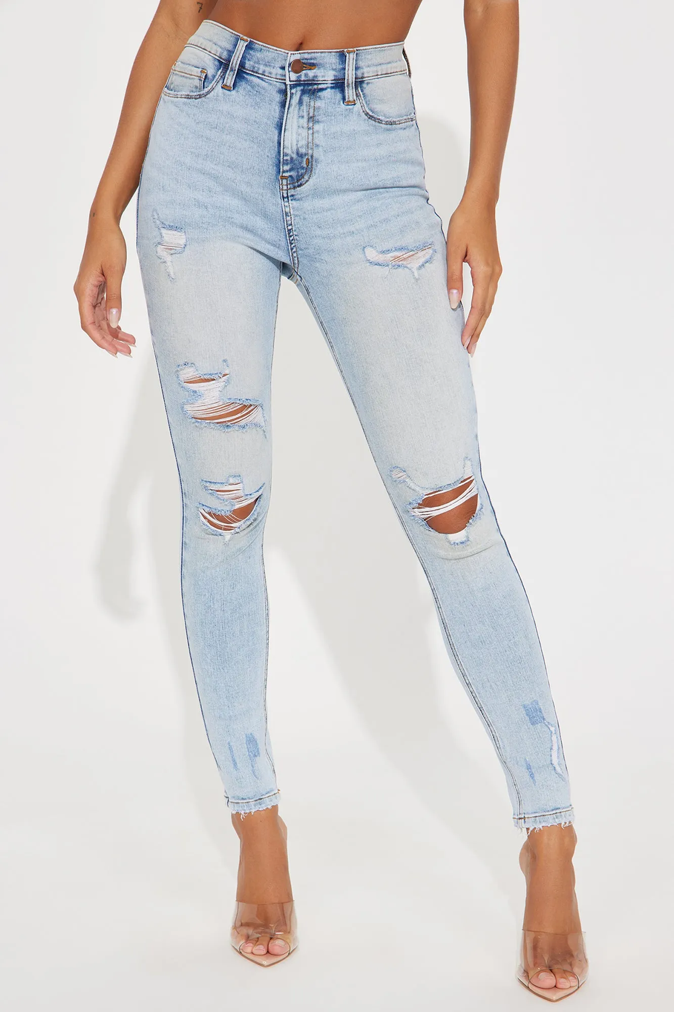 Don't Believe It Skinny Jeans - Light Wash sold by Fashion Nova product image thumbnail 2