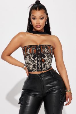 No Hard Feelings Choker Tube Top - Black sold by Fashion Nova