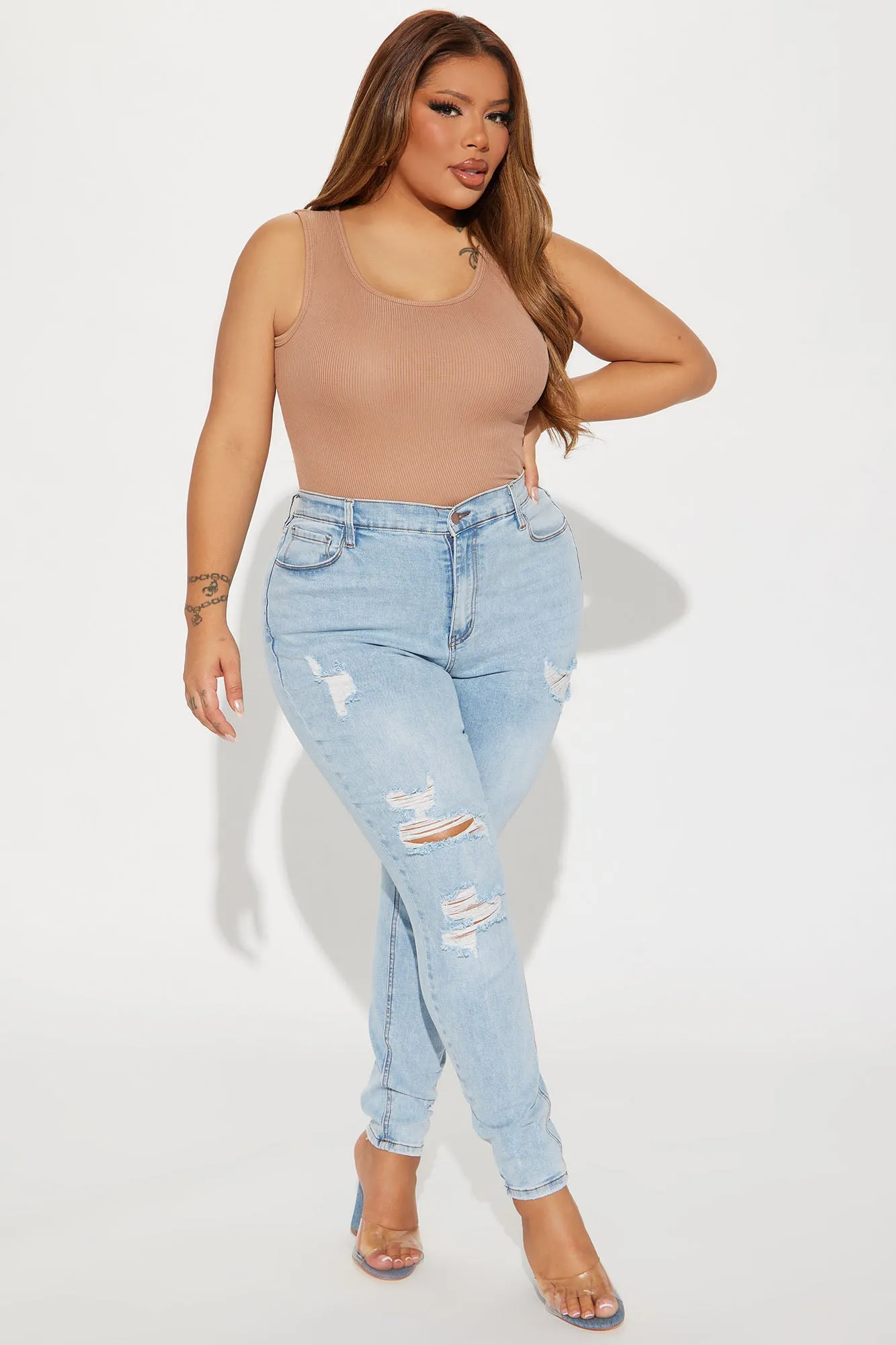 Don't Believe It Skinny Jeans - Light Wash sold by Fashion Nova product image thumbnail 4