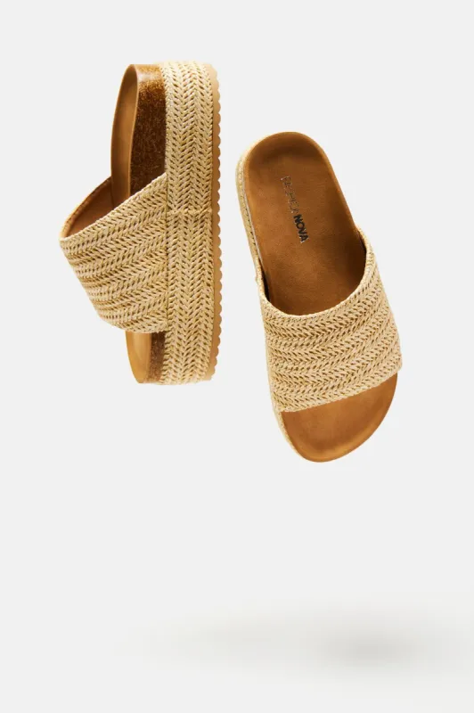 Margot Round Toe Slides - Nude sold by Fashion Nova
