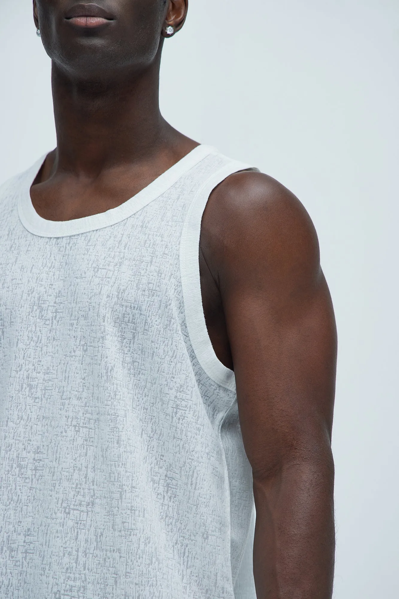Henrik Textured Tank - White sold by Fashion Nova product image thumbnail 3