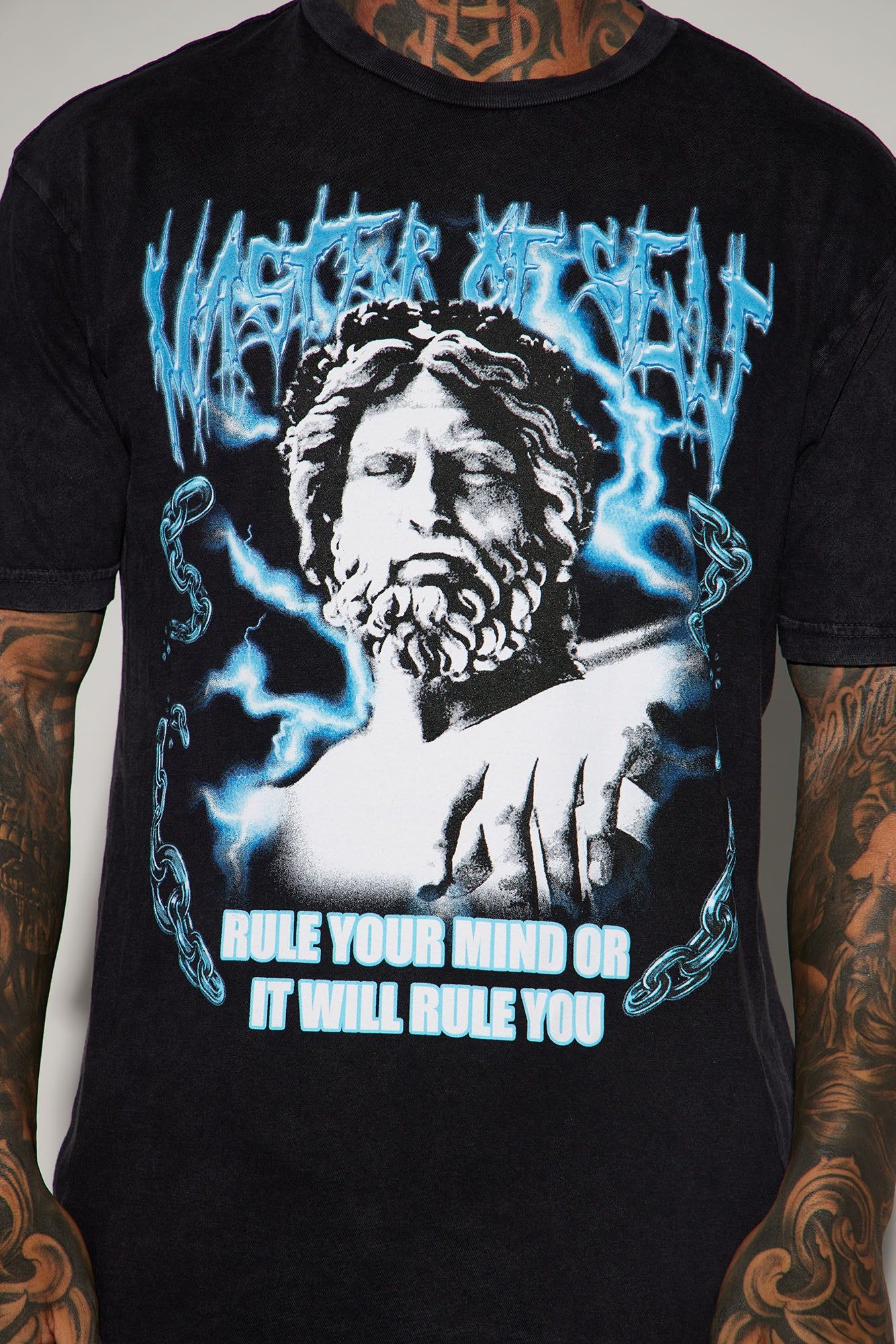 Master Of Self Short Sleeve Tee - Black sold by Fashion Nova product image thumbnail 3