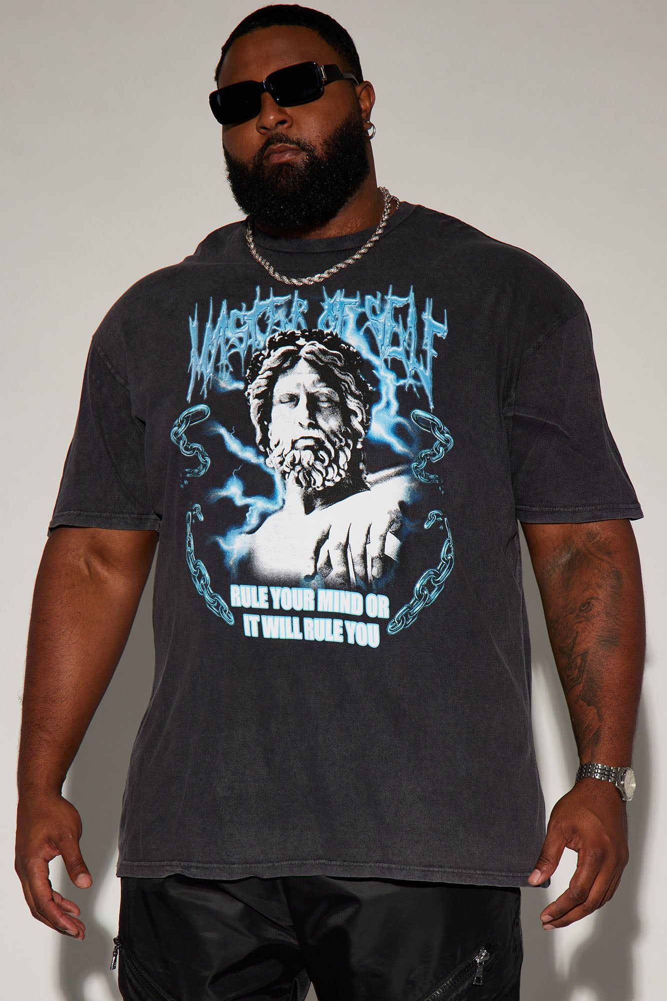 Master Of Self Short Sleeve Tee - Black sold by Fashion Nova product image thumbnail 5