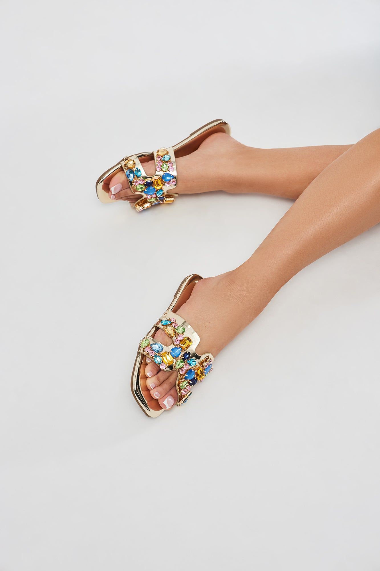 Jazzlyn Embellished Flat Sandals - Gold sold by Fashion Nova product image thumbnail 3