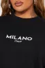 Milano Italy Washed Tee - Black sold by Fashion Nova