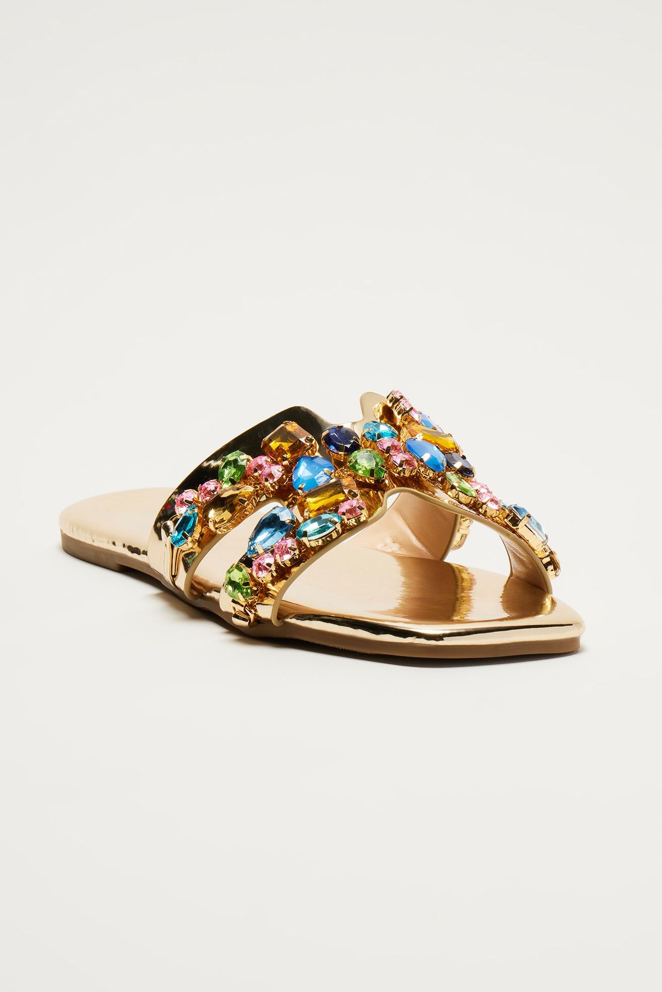 Jazzlyn Embellished Flat Sandals - Gold sold by Fashion Nova product image thumbnail 2