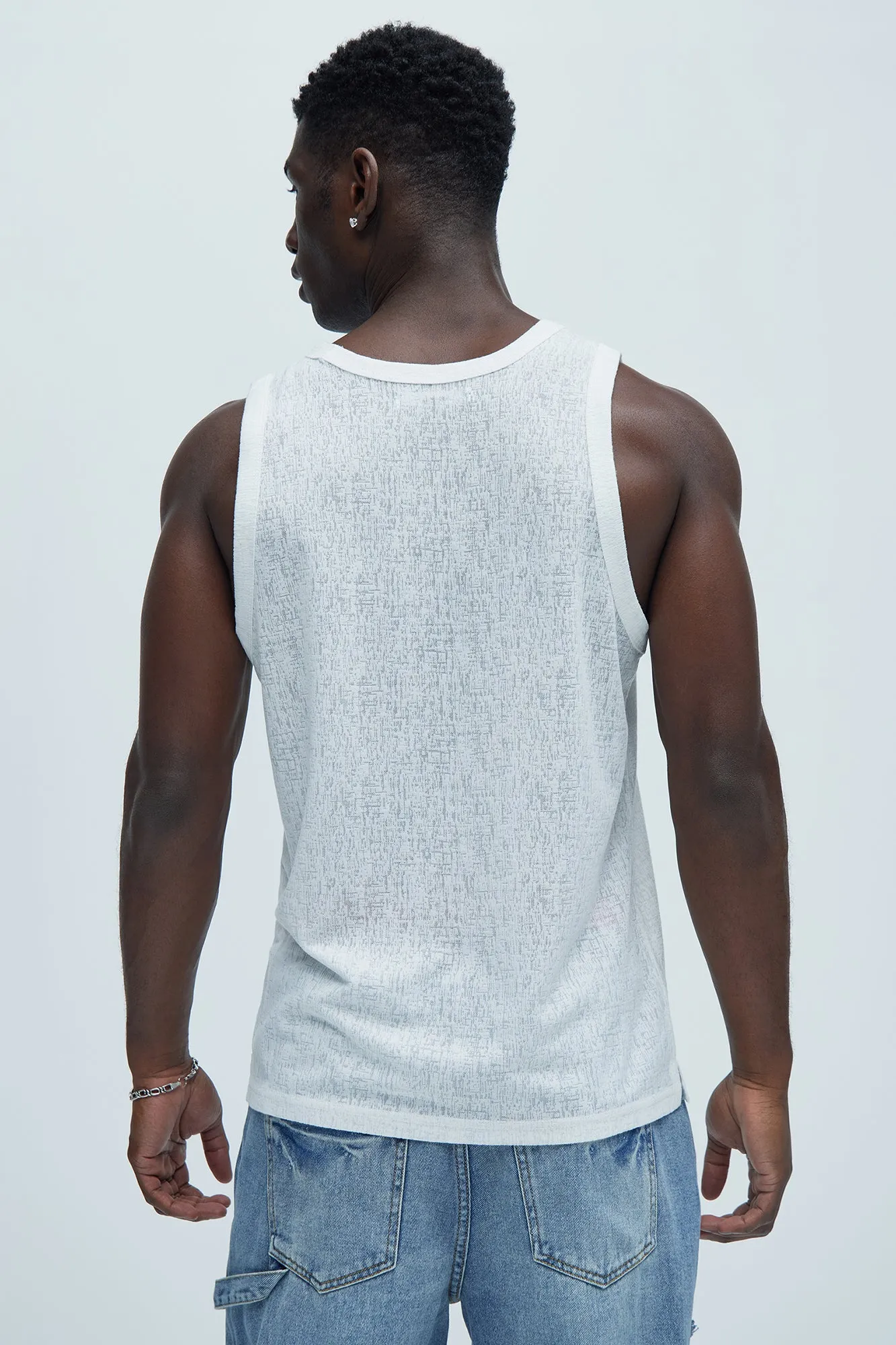 Henrik Textured Tank - White sold by Fashion Nova product image thumbnail 4