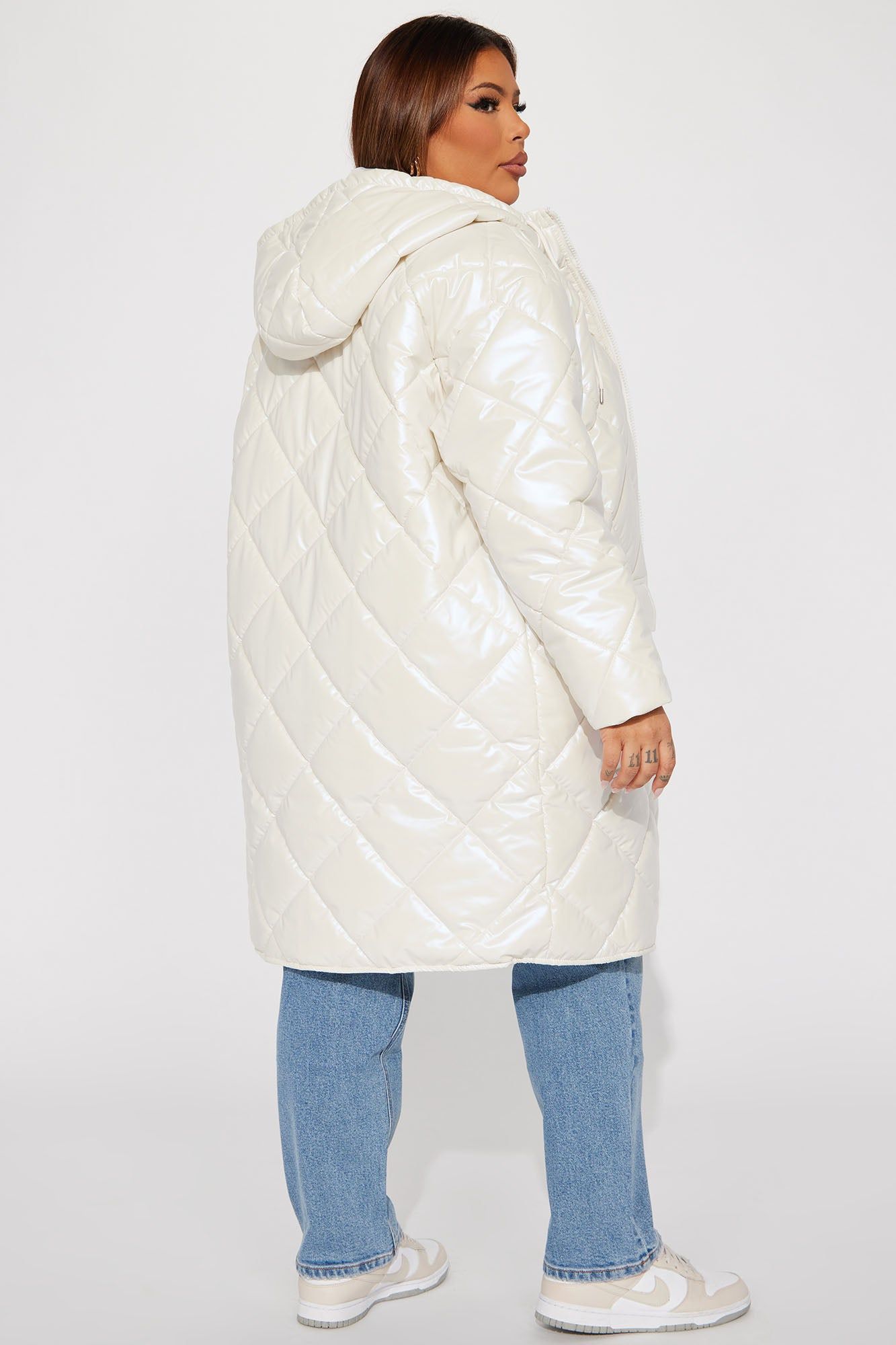 Shine Bright Puffer Jacket - Cream sold by Fashion Nova product image thumbnail 6