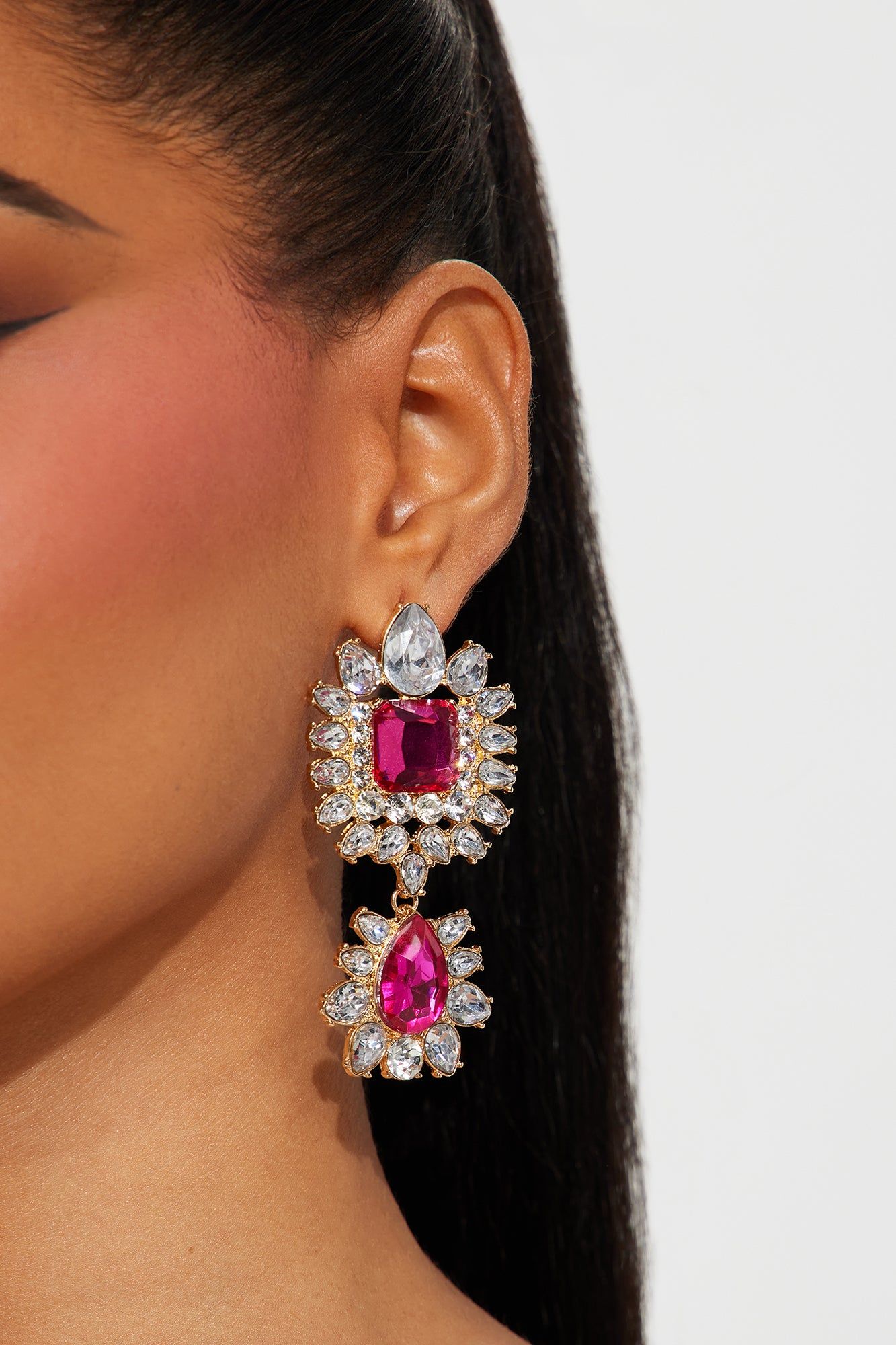 Simply Exquisite Earrings - Gold/Pink sold by Fashion Nova product image thumbnail 3